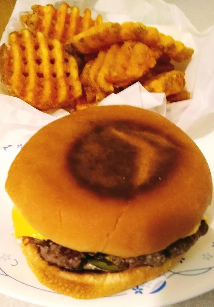 Hamburger with Burnt Bun