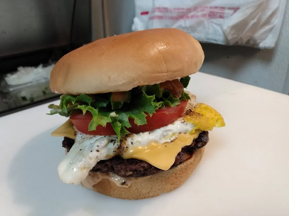 Hole in the Wall Burger with Fried Egg